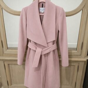 New - Cole Haan Soft Pink Wrap Coat Women’s Size 6